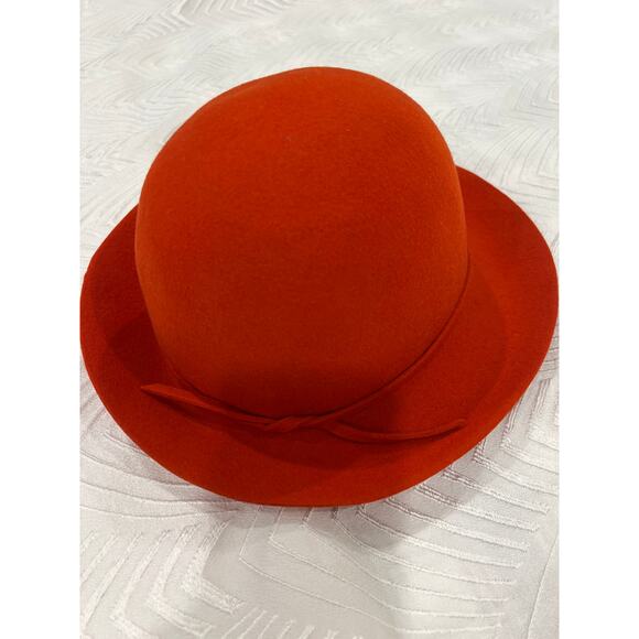 Vintage Glenover Fawn Tra Felt Hat by Carson Pirie Scott & Co Orange 100% Wool, - Picture 4 of 12